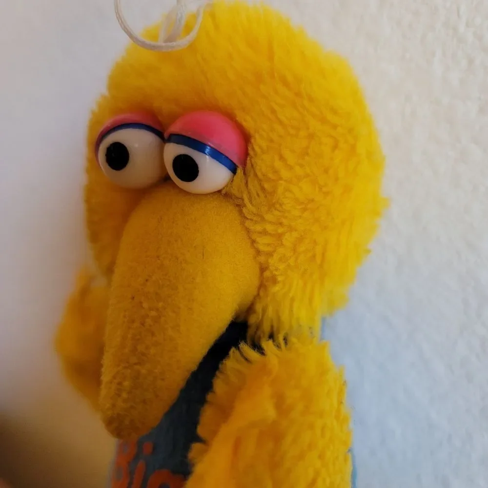 Vintage Big Bird small plush toy Hasbro softies Sesame street